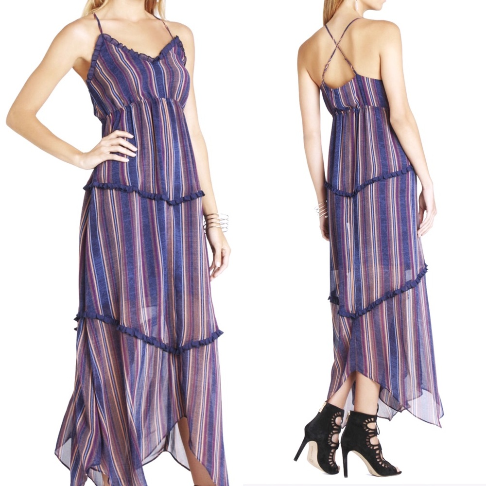BCBG ✨ Gypsy Tiered-Ruffle Maxi Dress